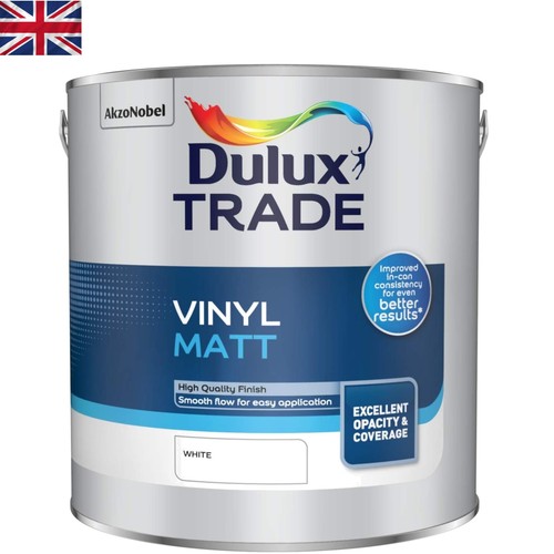 Vinyl matt white paint - 2.5l,