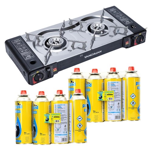 Portable double burner gas - burner,