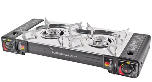 Portable double burner gas - burner,