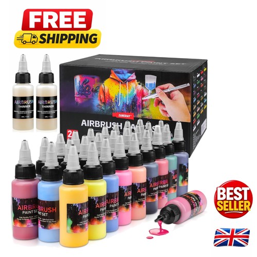 Airbrush paint kit with - 30,